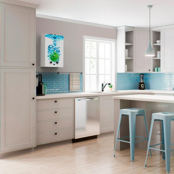 Купить кондиционер Колонка газовая BALLU, FIERY GLASS, GWH 10 Fiery Glass Lime