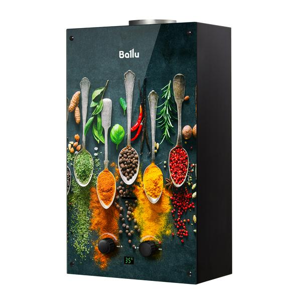 Колонка газовая BALLU, FIERY GLASS, GWH 10 Fiery Glass Curry